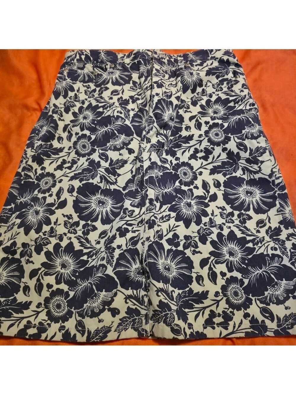 4/$25 Deal! Eddie Bauer Black and White Floral A-Line Skirt